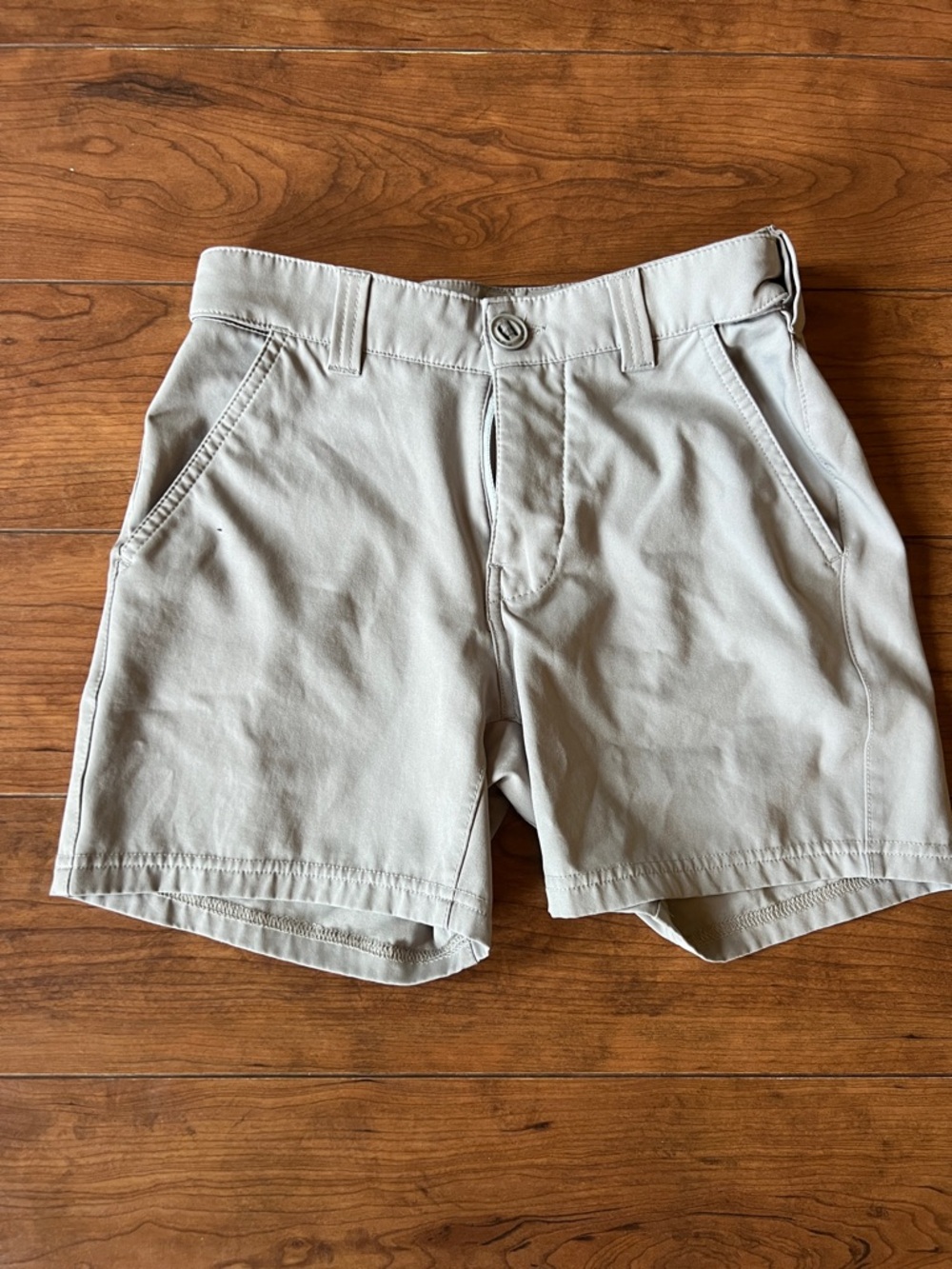 Huk Kids Light Gray Flat-Front Shorts